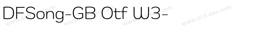 DFSong-GB Otf W3字体转换